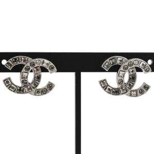Chanel Cc Logo Earrings Sterling Silver #229035C10B